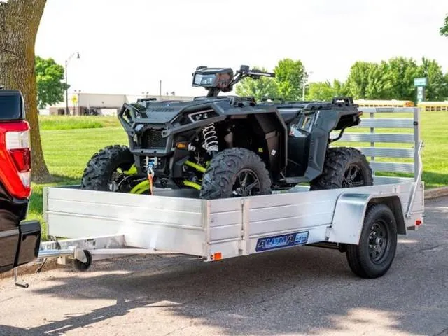 2027 Aluma 5'3X10 Aluminum Utility Trailer For Sale. — front three-quarter view