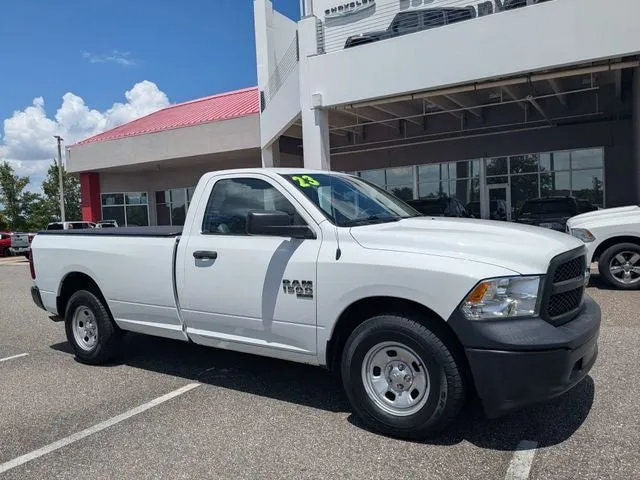 2023 RAM 1500 Classic Tradesman in Bright White Clearcoat — front three-quarter view