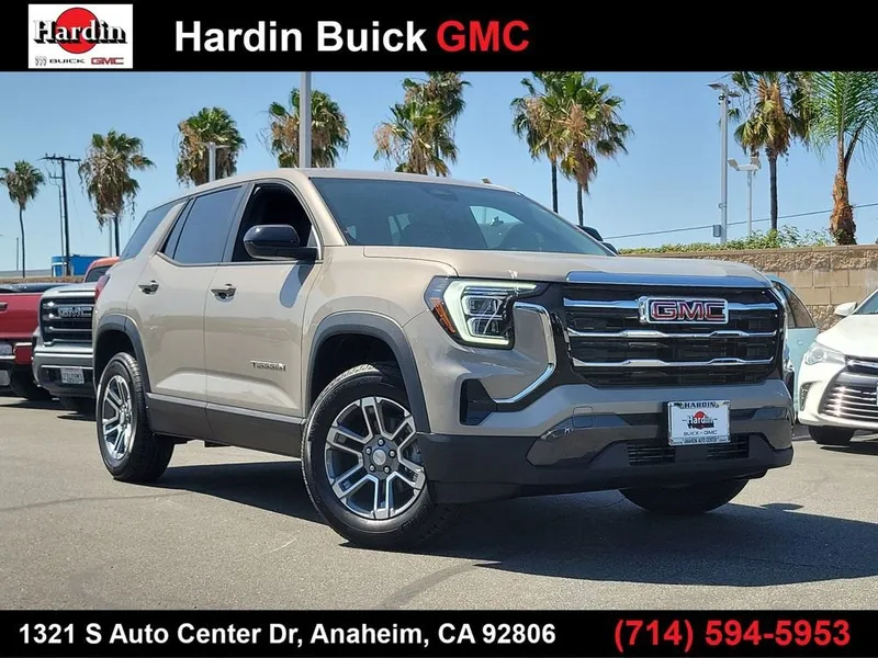 2026 GMC Terrain Elevation in Riverstone Metallic — front three-quarter view