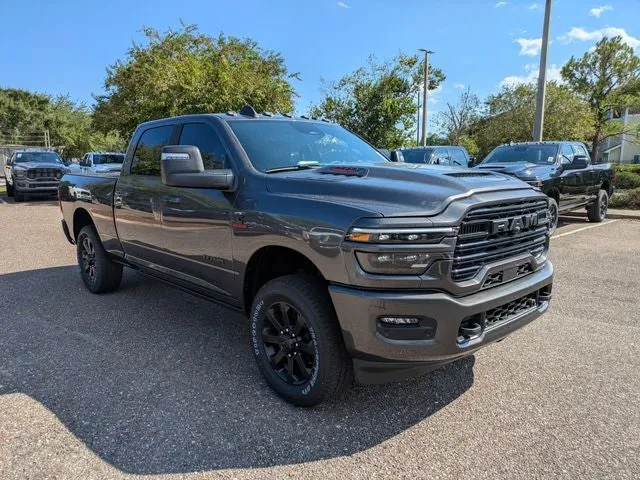 2026 RAM 2500 Laramie in Granite Crystal Metallic Clear-Coat Exterior Paint — front three-quarter view