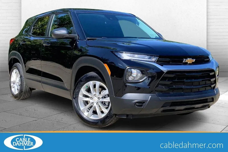 2023 Chevrolet Trailblazer LS in Mosaic Black Metallic — front three-quarter view