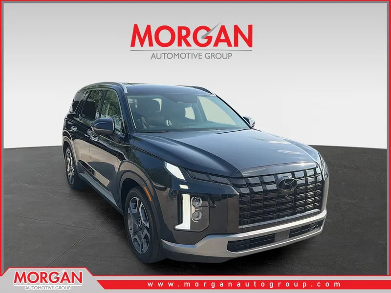 2023 Hyundai Palisade SEL in Moonlight Cloud — front three-quarter view
