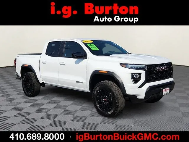 2026 GMC Canyon Elevation in Summit White — front three-quarter view