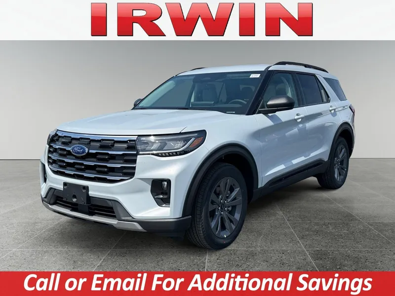 2026 Ford Explorer Active with 200A Pkg in White — front three-quarter view
