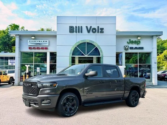 2026 RAM 1500 Express in Granite Crystal Metallic Clear-Coat Exterior Paint — front three-quarter view
