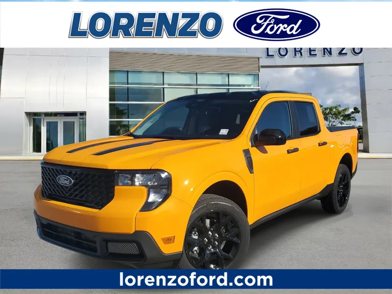 2026 Ford Maverick XLT in Orange Fury Metallic Tri-Coat — front three-quarter view