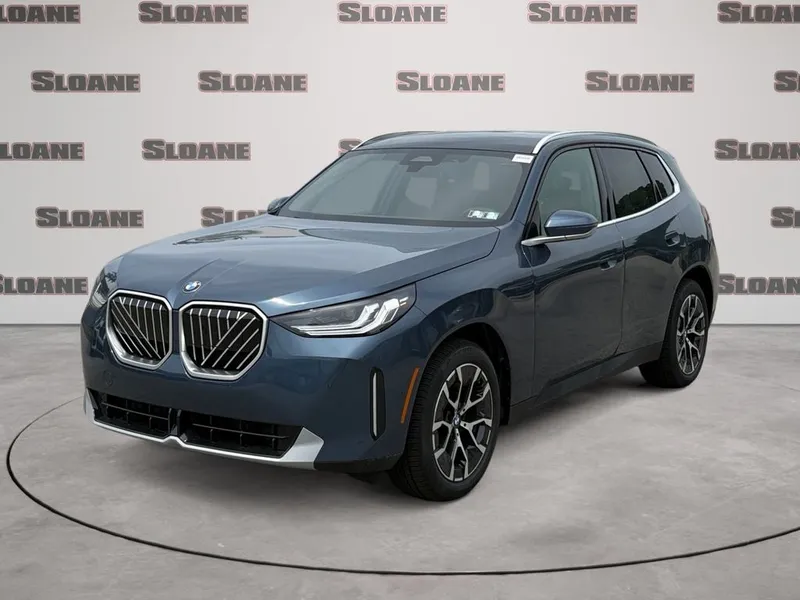 2026 BMW X3 30 xDrive in Arctic Race Blue Metallic — front three-quarter view
