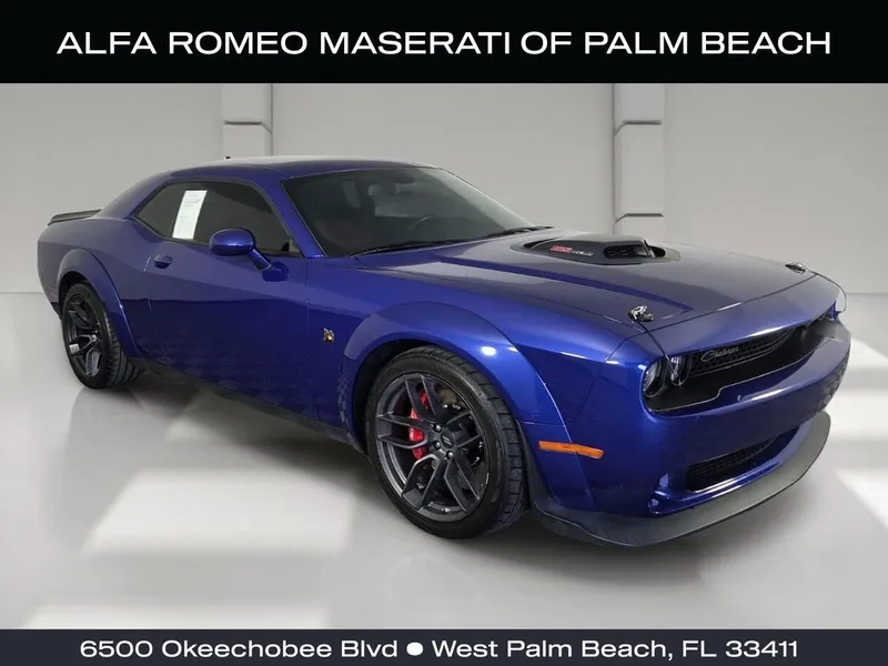 2022 Dodge Challenger R/T Scat Pack Widebody in Blue — front three-quarter view