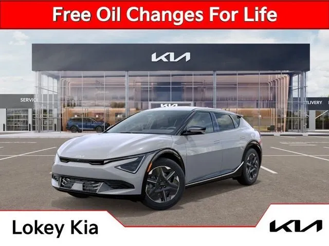 2026 Kia EV6 Light in Wolf Gray — front three-quarter view