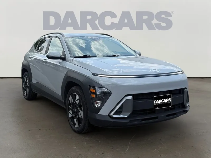 2024 Hyundai Kona SEL in Cyber Gray Metallic — front three-quarter view