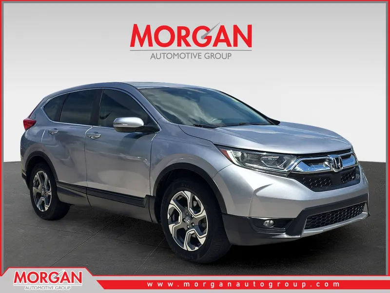 2019 Honda CR-V EX in Lunar Silver Metallic — front three-quarter view