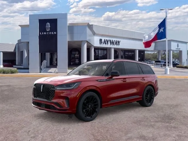 2026 Lincoln Aviator Reserve in Red Carpet Tinted Clearcoat — front three-quarter view