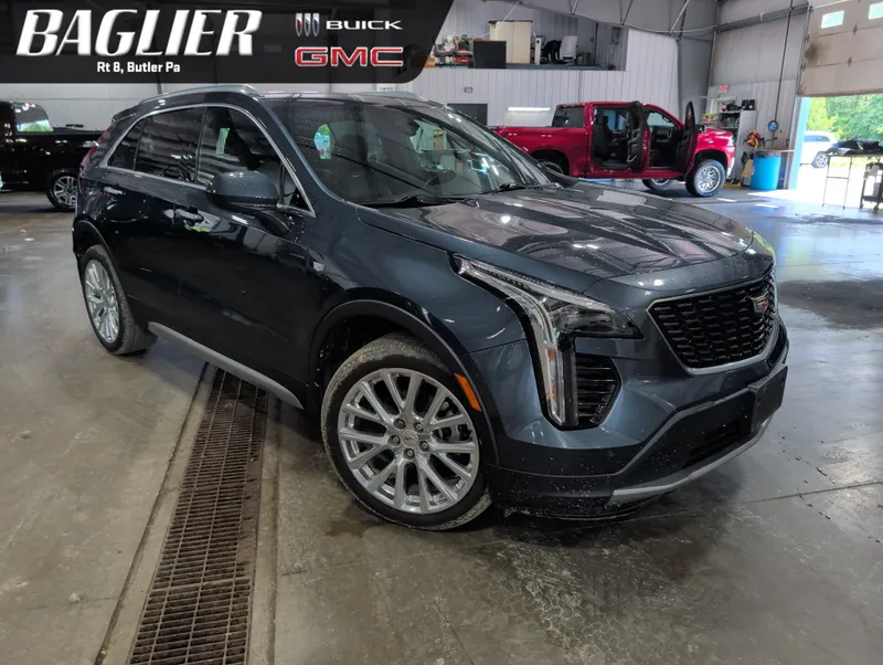 2019 Cadillac XT4 AWD Premium Luxury in Shadow Metallic — front three-quarter view
