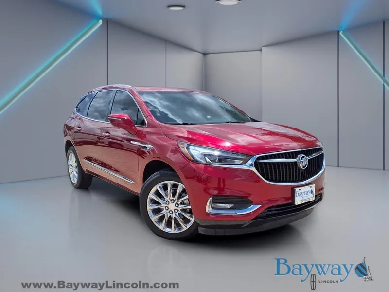 2019 Buick Enclave Premium Group in Red Quartz Tintcoat — front three-quarter view