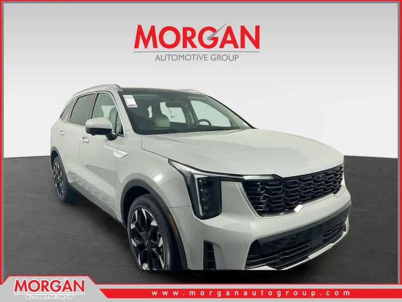 2026 Kia Sorento SX in Wolf Gray — front three-quarter view
