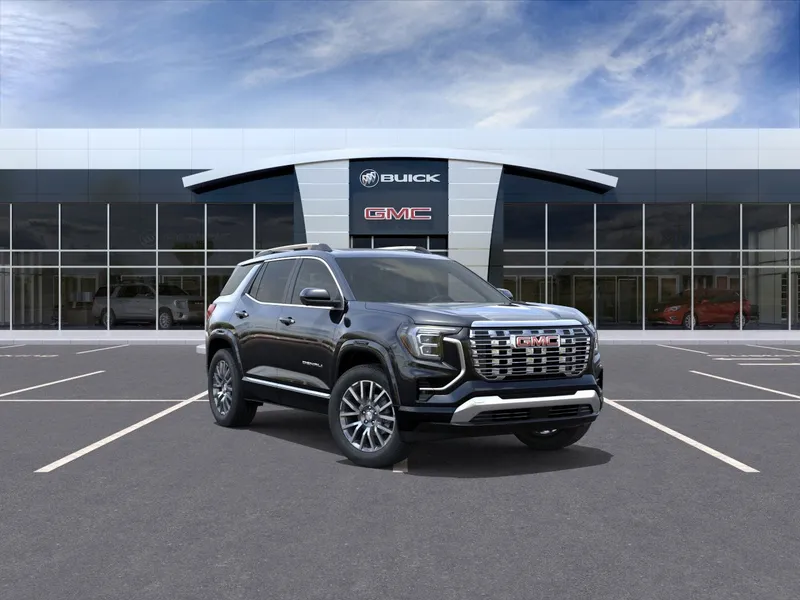 2026 GMC Terrain Denali in Ebony Twilight Metallic — front three-quarter view