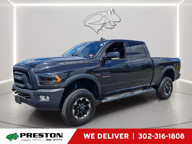2018 RAM 2500 Power Wagon in Brilliant Black Crystal Pearlcoat — front three-quarter view