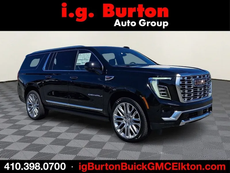 2026 GMC Yukon XL Denali in Onyx Black — front three-quarter view