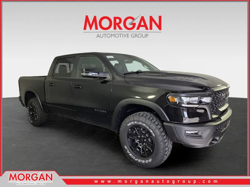 2026 Ram 1500 Rebel in Black — front three-quarter view