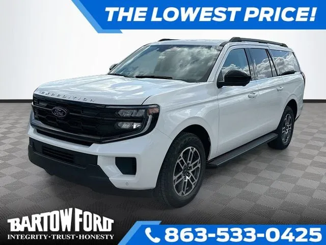 2026 Ford Expedition Max Active in White Metallic — front three-quarter view