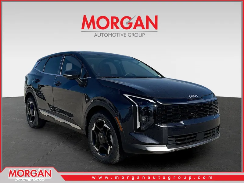 2026 Kia Sportage EX in Panthera Metal Gray — front three-quarter view