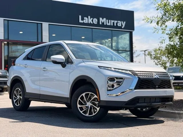 2026 Mitsubishi Eclipse Cross ES in White Diamond — front three-quarter view
