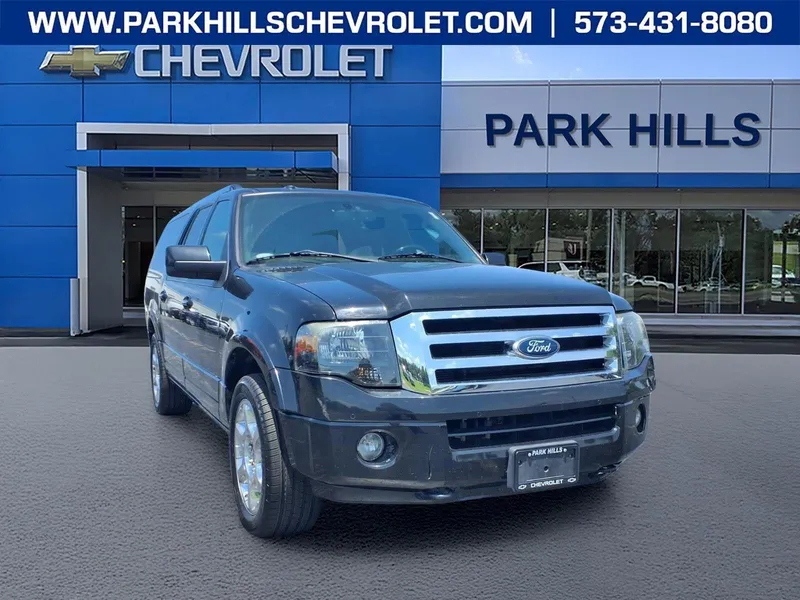 2014 Ford Expedition EL Limited in Black — front three-quarter view