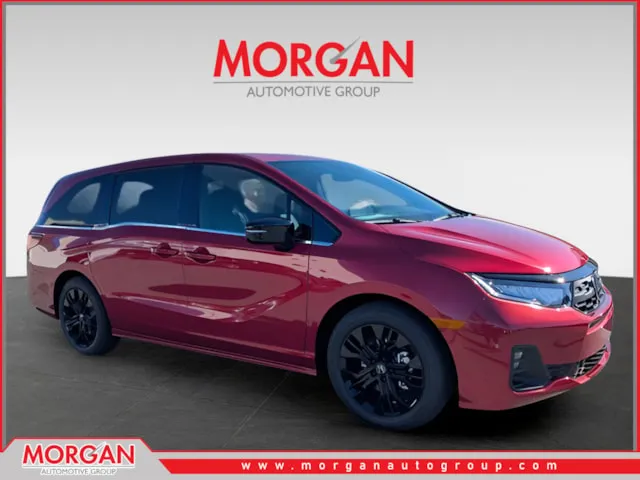 2026 Honda Odyssey Sport-L in Red — front three-quarter view