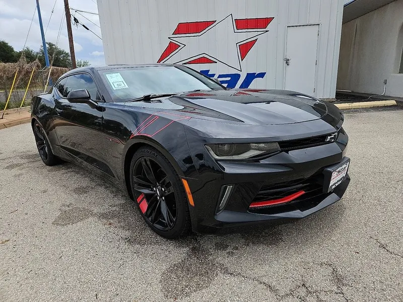 2018 Chevrolet Camaro 1LT in Black — front three-quarter view