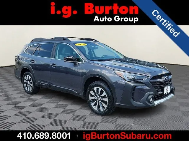 2024 Subaru Outback Limited in Gray Metallic — front three-quarter view