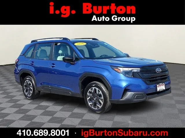 2026 Subaru Forester Base in Blue Pearl — front three-quarter view