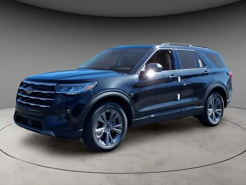 2026 Ford Explorer Active in Black Metallic — front three-quarter view