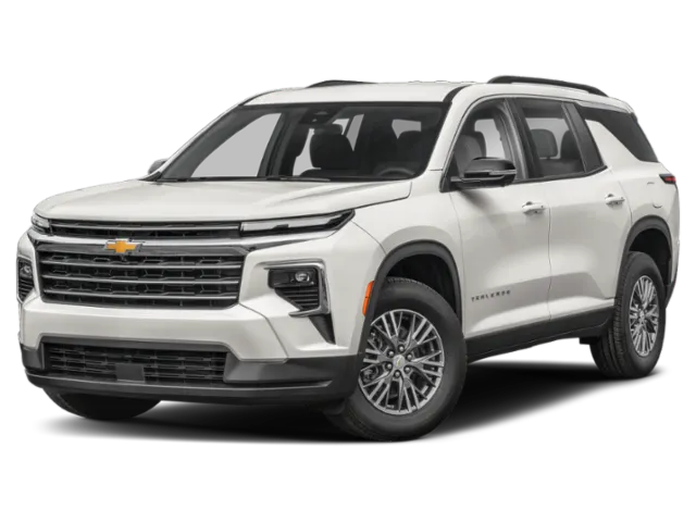 2026 Chevrolet Traverse FWD LT in Polar White Tricoat — front three-quarter view