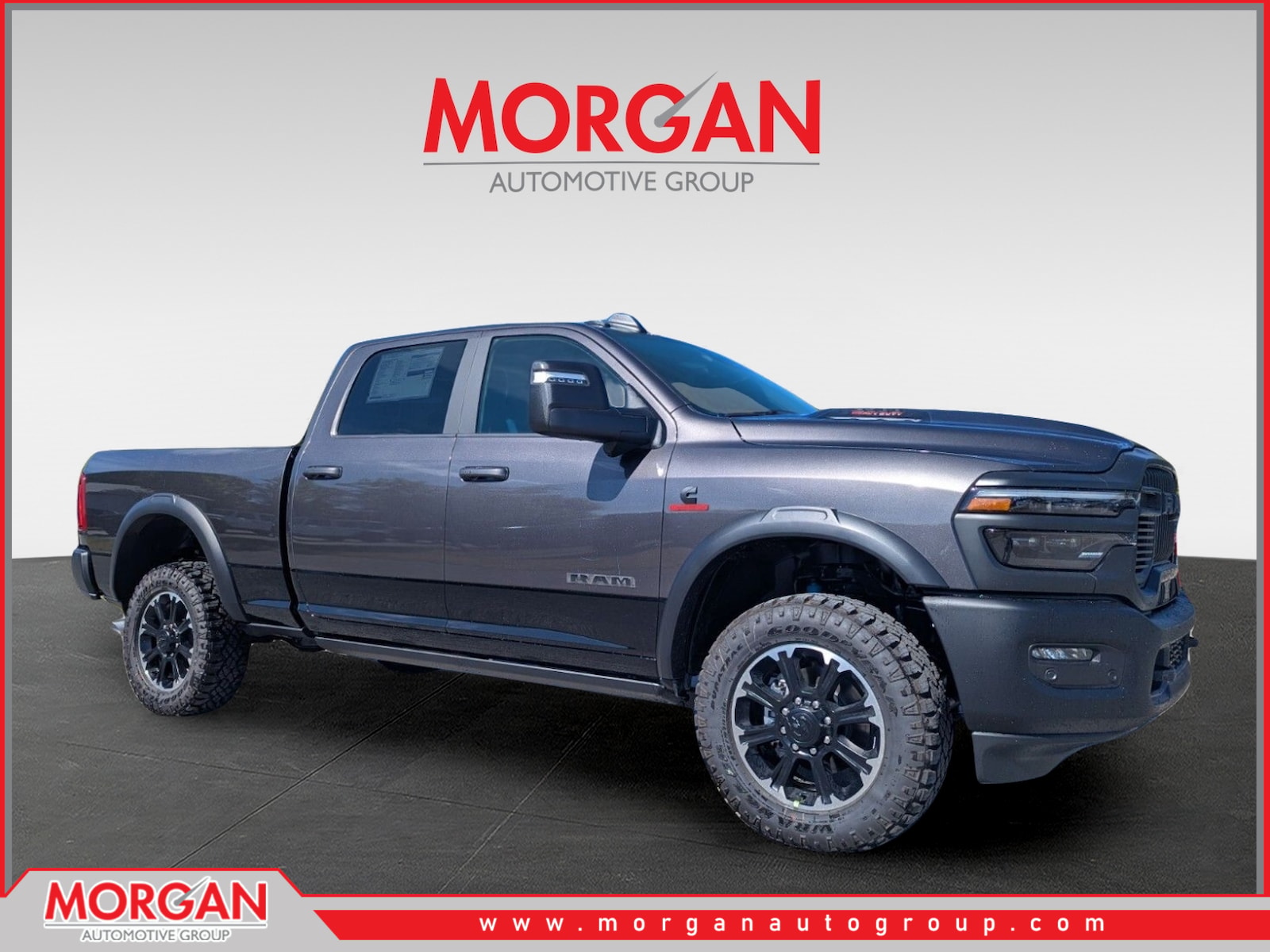 2026 Ram 2500 Rebel in Gray — front three-quarter view