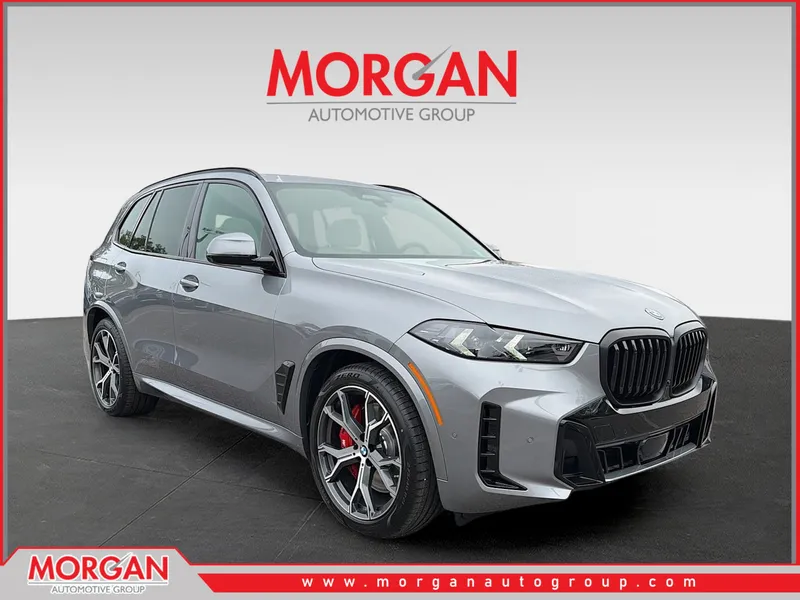 2026 BMW X5 xDrive50e in Skyscraper Grey Metallic — front three-quarter view
