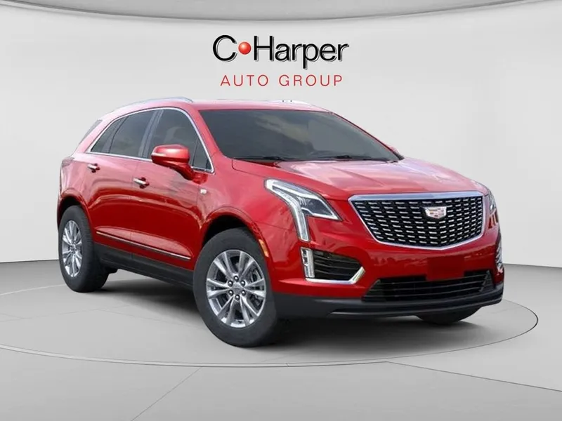 2026 Cadillac XT5 Luxury in Radiant Red Tintcoat — front three-quarter view