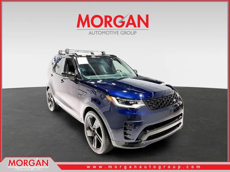 2023 Land Rover Discovery HSE R-Dynamic in Portofino Blue Metallic — front three-quarter view