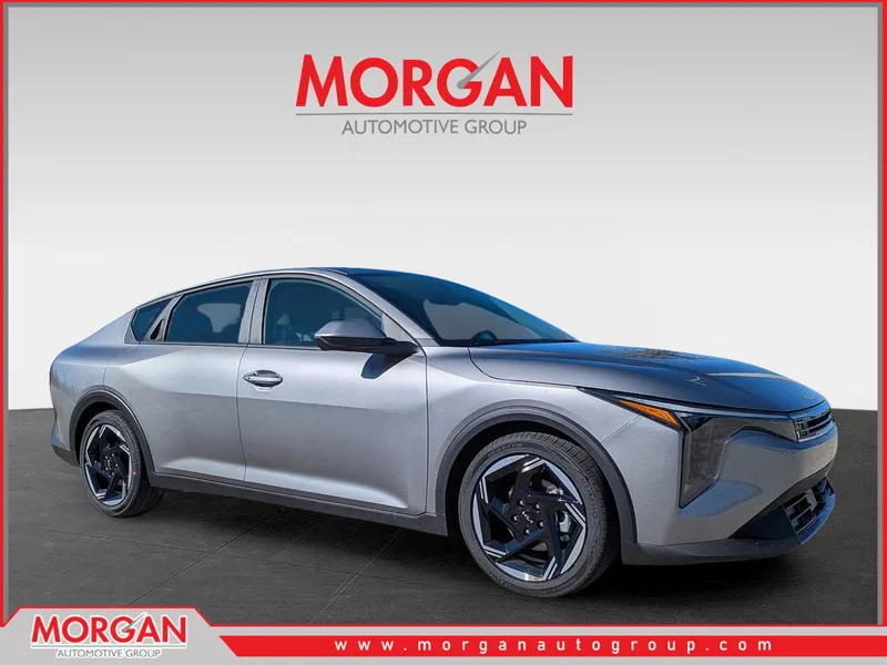 2025 Kia K4 EX in Steel Gray — front three-quarter view
