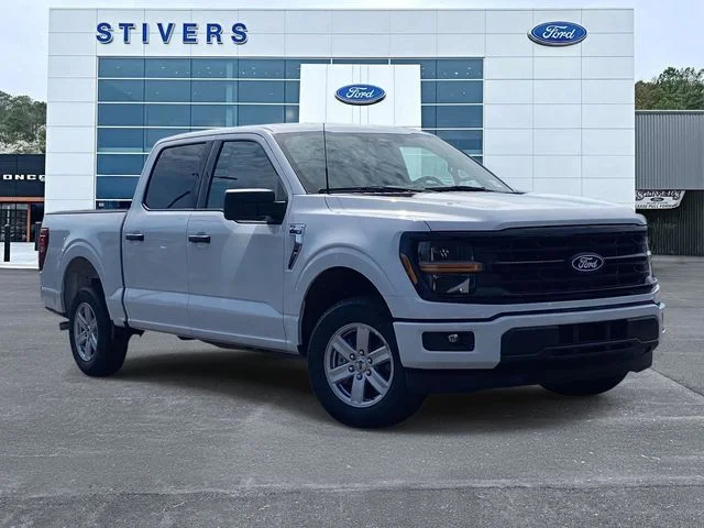 2026 Ford F-150 XLT in White — front three-quarter view