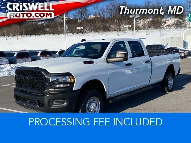 2024 RAM 2500 Tradesman Crew Cab 4x4 8' Box in Bright White Clearcoat — front three-quarter view