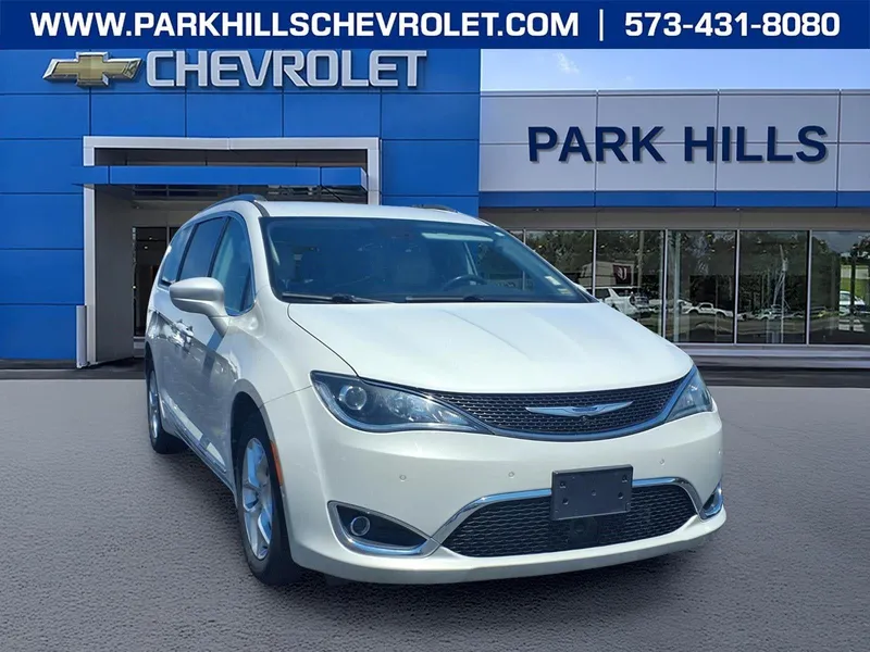 2020 Chrysler Pacifica Touring L Plus in White — front three-quarter view