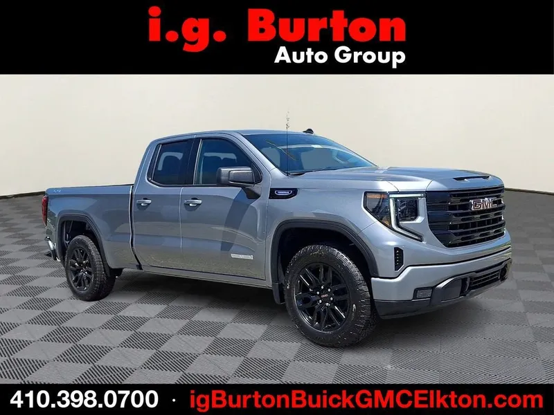 2026 GMC Sierra 1500 Elevation in Sterling Metallic — front three-quarter view
