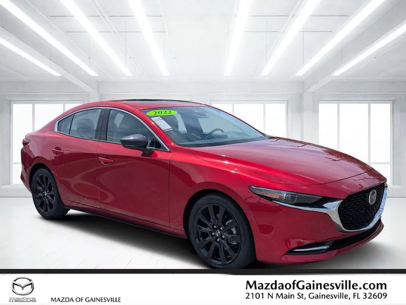 2022 Mazda Mazda3 3 2.5 Turbo in Red — front three-quarter view