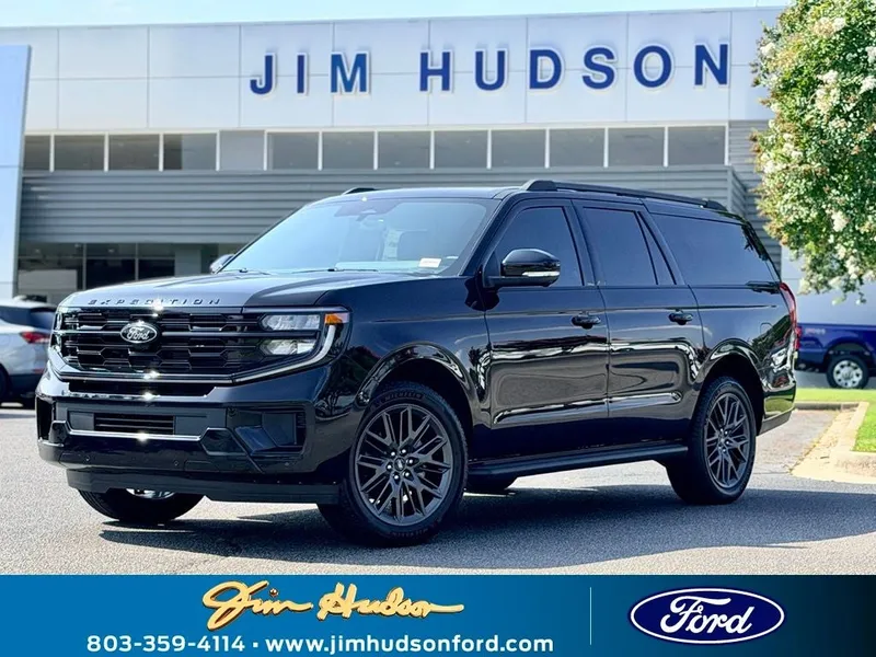 2026 Ford Expedition Max Platinum in Black Metallic — front three-quarter view