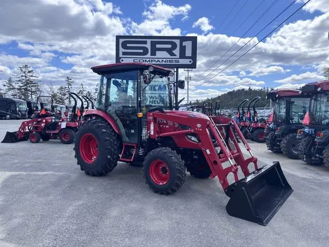 2025 TYM T574HCTL Hydrostatic 55HP Tractor with Cab and Loader — front three-quarter view