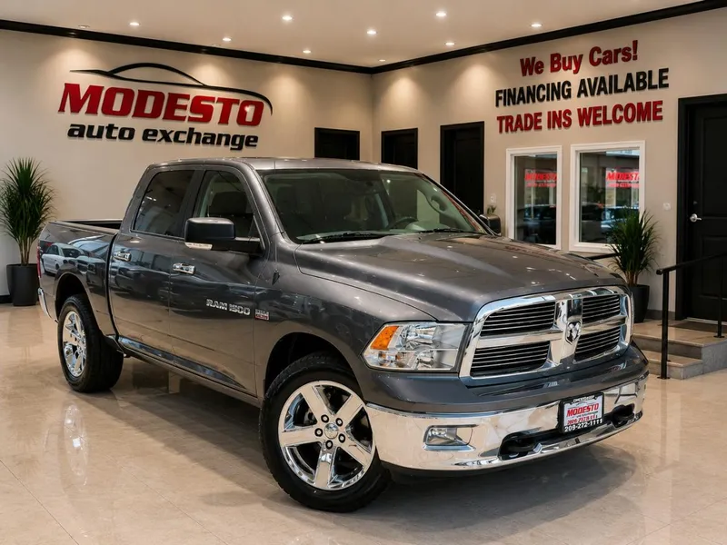 2012 RAM 1500 in Gray — front three-quarter view