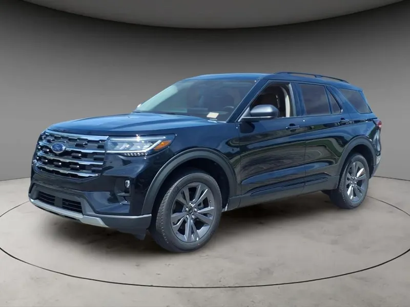 2026 Ford Explorer Active in Black Metallic — front three-quarter view