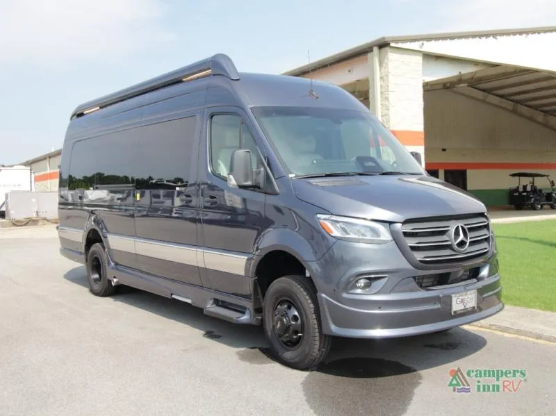 2027 Grech RV Strada-ion AWD in TENORITE GREY — front three-quarter view