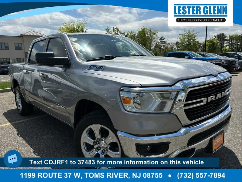 2021 RAM 1500 Big Horn in Billet Silver Metallic Clearcoat — front three-quarter view