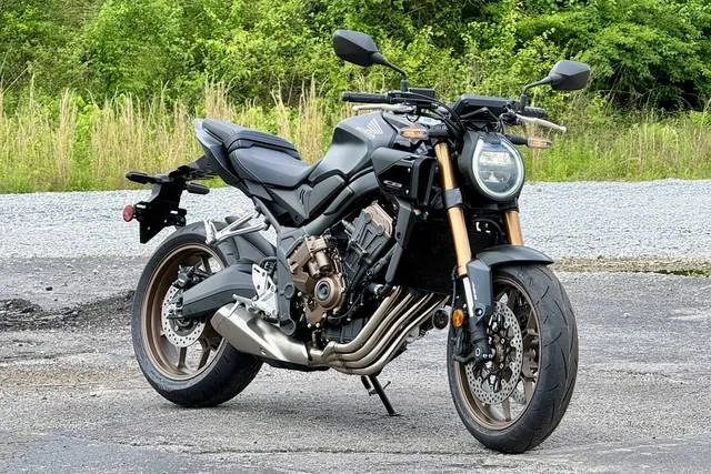 2026 Honda® CB650R E-Clutch — front three-quarter view